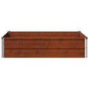 vidaXL Emelt kert ágyás Rozsdás 100 x 80 x 24 cm karton