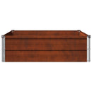 vidaXL Emelt kert ágyás Rozsdás 100 x 80 x 24 cm karton