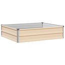 vidaXL Emelt kert ágyás Ívó 100 x 80 x 24 cm hidegen hengerelt acél