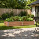 vidaXL Emelt kert ágyás Fa barna 160 x 80 x 24 cm