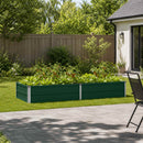 vidaXL Emelt kert ágyás Zöld 160 x 80 x 24 cm hidegen hengerelt acél