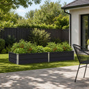 vidaXL Emelt kert ágyás Antracitszürke 160 x 80 x 24 cm