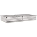 vidaXL Emelt kert ágyás Ezüst 160 x 80 x 24 cm horganyzott