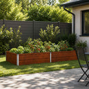 vidaXL Emelt kert ágyás Rozsdás 160 x 80 x 24 cm karton