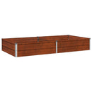 vidaXL Emelt kert ágyás Rozsdás 160 x 80 x 24 cm karton