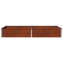 vidaXL Emelt kert ágyás Rozsdás 160 x 80 x 24 cm karton