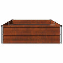 vidaXL Emelt kert ágyás Rozsdás 160 x 80 x 24 cm karton