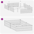 vidaXL Emelt kert ágyás Pasztell Zöld 160 x 80 x 24 cm