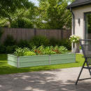 vidaXL Emelt kert ágyás Pasztell Zöld 160 x 80 x 24 cm