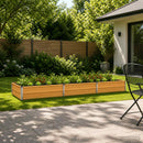 vidaXL Emelt kert ágyás Természetes 240 x 80 x 24 cm