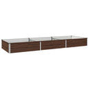 vidaXL Emelt kert ágyás Fekete 240 x 80 x 24 cm hidegen hengerelt acél