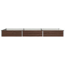 vidaXL Emelt kert ágyás Fekete 240 x 80 x 24 cm hidegen hengerelt acél