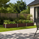 vidaXL Emelt kert ágyás Barna 240 x 80 x 24 cm hidegen hengerelt acél