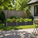 vidaXL Emelt kert ágyás Antracitszürke 240 x 80 x 24 cm