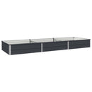 vidaXL Emelt kert ágyás Antracitszürke 240 x 80 x 24 cm
