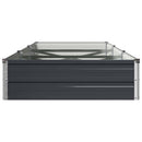 vidaXL Emelt kert ágyás Antracitszürke 240 x 80 x 24 cm
