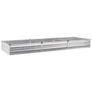 vidaXL Emelt kert ágyás Ezüst 240 x 80 x 24 cm horganyzott