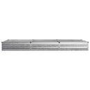 vidaXL Emelt kert ágyás Ezüst 240 x 80 x 24 cm horganyzott