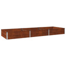 vidaXL Emelt kert ágyás Rozsdás 240 x 80 x 24 cm karton