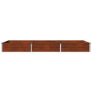 vidaXL Emelt kert ágyás Rozsdás 240 x 80 x 24 cm karton
