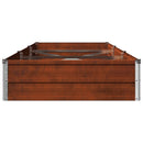 vidaXL Emelt kert ágyás Rozsdás 240 x 80 x 24 cm karton