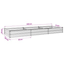vidaXL Emelt kert ágyás Pasztell Zöld 240 x 80 x 24 cm