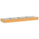 vidaXL Emelt kert ágyás Természetes 320 x 80 x 24 cm