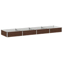 vidaXL Emelt kert ágyás Fekete 320 x 80 x 24 cm hidegen hengerelt acél