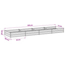 vidaXL Emelt kert ágyás Fekete 320 x 80 x 24 cm hidegen hengerelt acél
