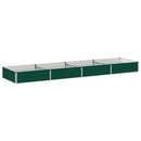 vidaXL Emelt kert ágyás Zöld 320 x 80 x 24 cm hidegen hengerelt acél