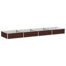 vidaXL Emelt kert ágyás Barna 320 x 80 x 24 cm hidegen hengerelt acél