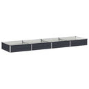 vidaXL Emelt kert ágyás Antracitszürke 320 x 80 x 24 cm