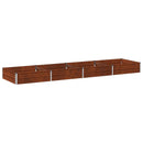 vidaXL Emelt kert ágyás Rozsdás 320 x 80 x 24 cm karton
