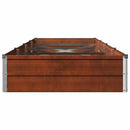 vidaXL Emelt kert ágyás Rozsdás 320 x 80 x 24 cm karton