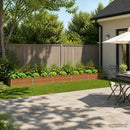 vidaXL Emelt kert ágyás Fa barna 400 x 80 x 24 cm