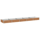 vidaXL Emelt kert ágyás Fa barna 400 x 80 x 24 cm