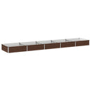 vidaXL Emelt kert ágyás Fekete 400 x 80 x 24 cm hidegen hengerelt acél