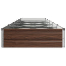 vidaXL Emelt kert ágyás Fekete 400 x 80 x 24 cm hidegen hengerelt acél