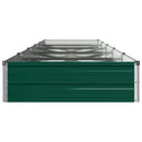 vidaXL Emelt kert ágyás Zöld 400 x 80 x 24 cm hidegen hengerelt acél