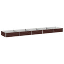 vidaXL Emelt kert ágyás Barna 400 x 80 x 24 cm hidegen hengerelt acél