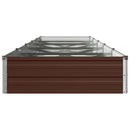 vidaXL Emelt kert ágyás Barna 400 x 80 x 24 cm hidegen hengerelt acél