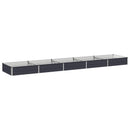 vidaXL Emelt kert ágyás Antracitszürke 400 x 80 x 24 cm