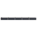 vidaXL Emelt kert ágyás Antracitszürke 400 x 80 x 24 cm
