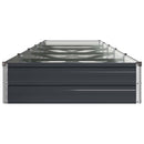 vidaXL Emelt kert ágyás Antracitszürke 400 x 80 x 24 cm
