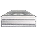 vidaXL Emelt kert ágyás Ezüst 400 x 80 x 24 cm horganyzott