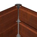 vidaXL Emelt kert ágyás Rozsdás 400 x 80 x 24 cm karton