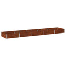 vidaXL Emelt kert ágyás Rozsdás 400 x 80 x 24 cm karton
