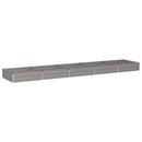 vidaXL Emelt kert ágyás Rozsdás 400 x 80 x 24 cm karton