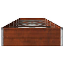 vidaXL Emelt kert ágyás Rozsdás 400 x 80 x 24 cm karton