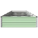 vidaXL Emelt kert ágyás Pasztell Zöld 400 x 80 x 24 cm